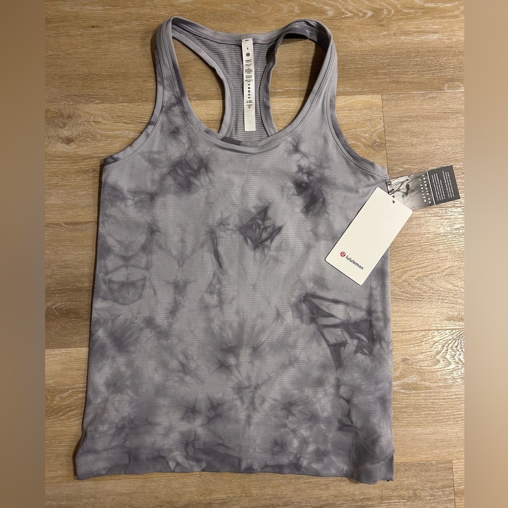 lululemon athletica Gray Tie-Dye Racerback Tank Top